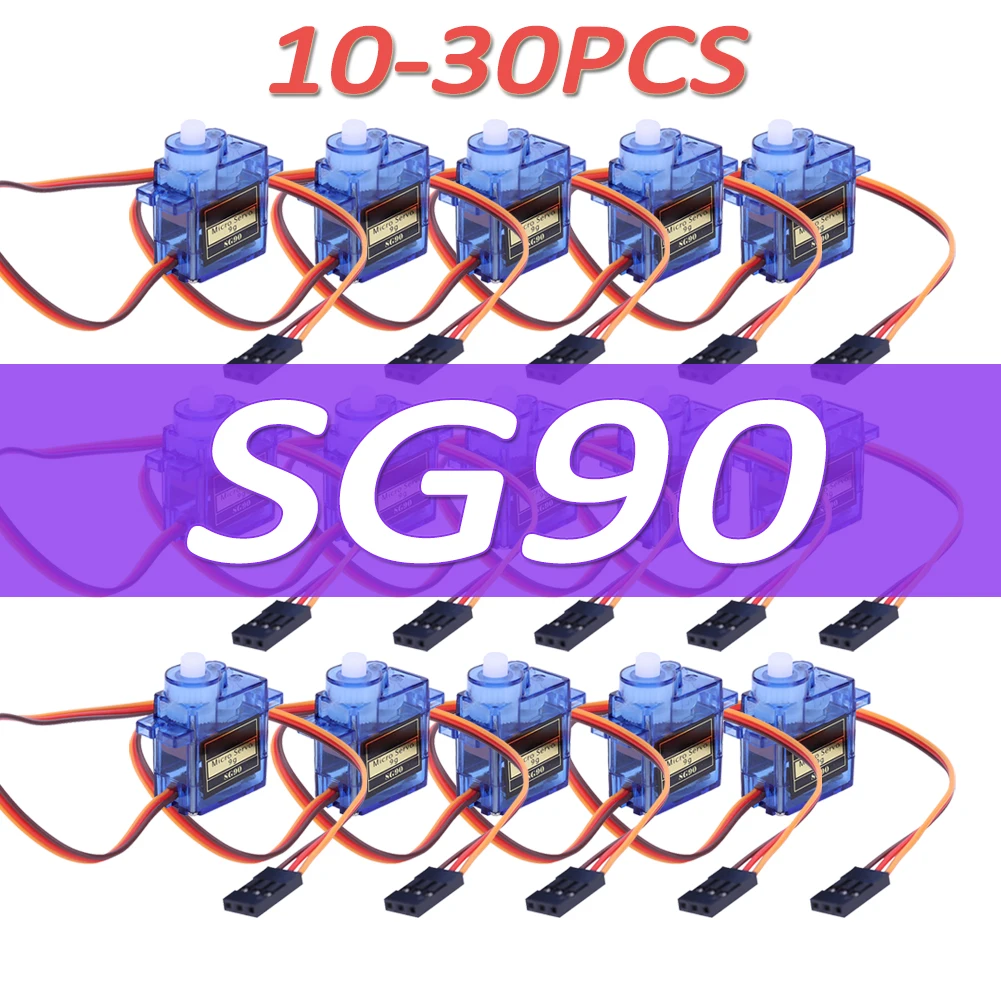 10-50Pcs/Lot SG90 9G Micro Servo Motor 180/360 Degrees For Fixed-Wing Micro Gear RC Robot Helicopter Airplane Mini Car