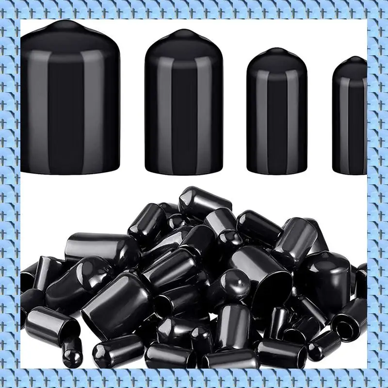 

NOCM 320 Pieces Rubber End Caps Flexible Bolt Covers Screw Caps Thread Protectors In 4 Sizes 1/4 To 3/4 Inch (Black)