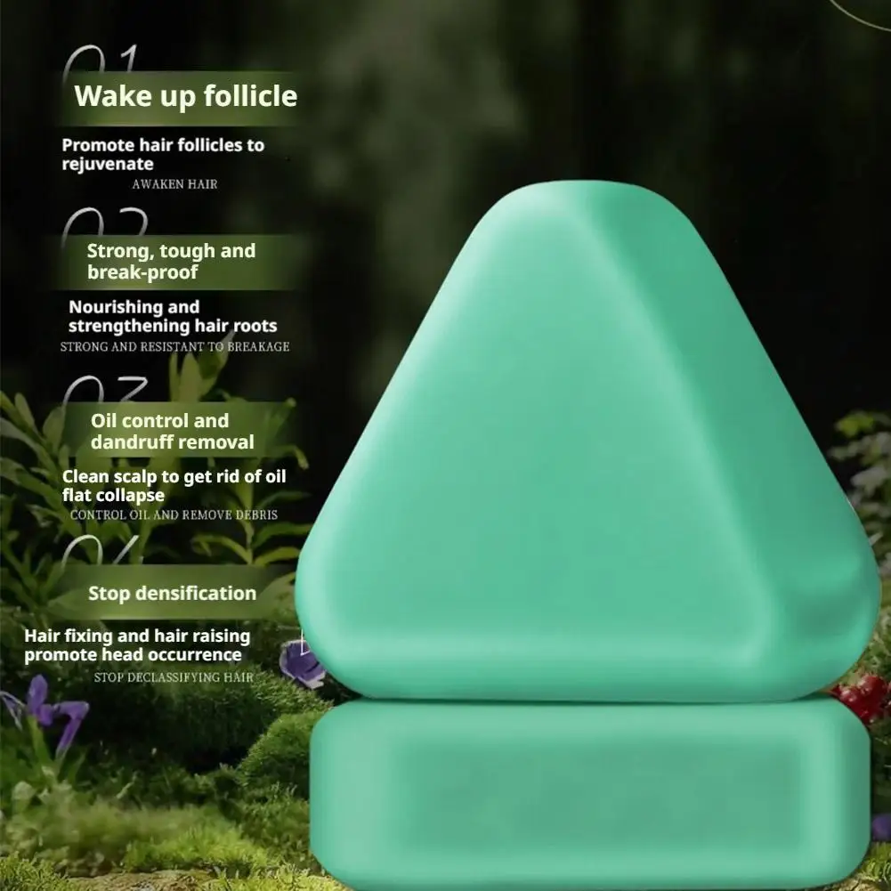 صابون شامبو عشبي من عشب العشب وبلاتيكلاودوس، علاج تساقط الشعر الطبيعي يقوي الجذور والتحكم في الزيت وينظف نمو فروة الرأس #4