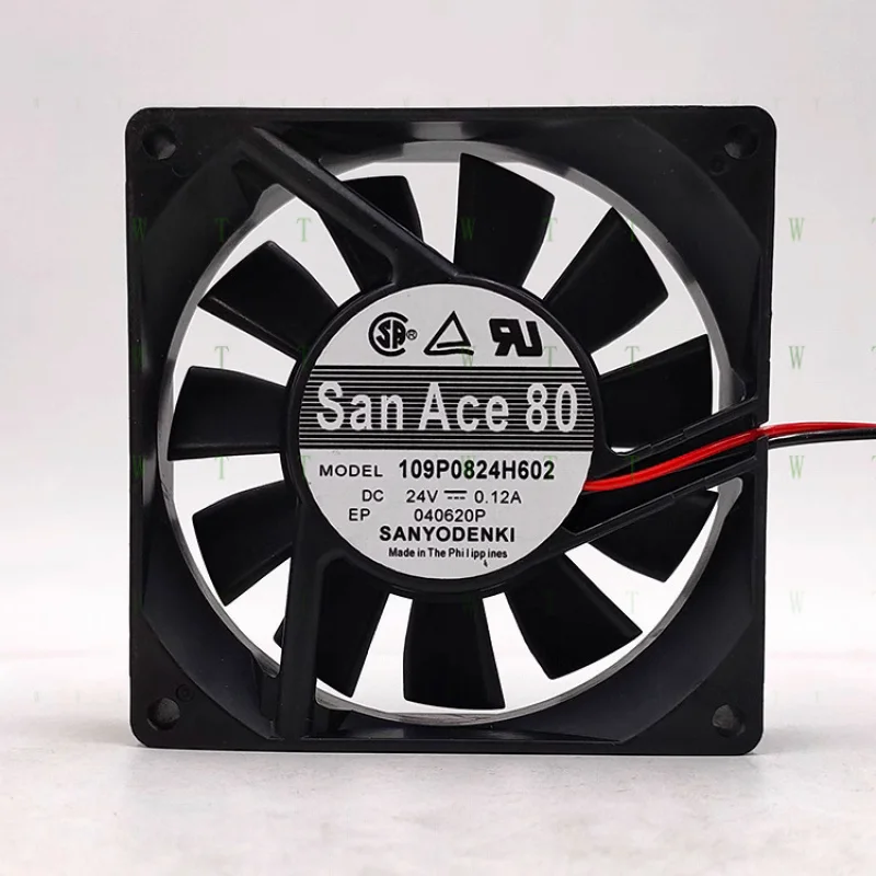 

H 1 шт. вентилятор Sanyo 109P0824H602 DC24V 0,12A 8020 8 см 2-проводной охлаждающий вентилятор
