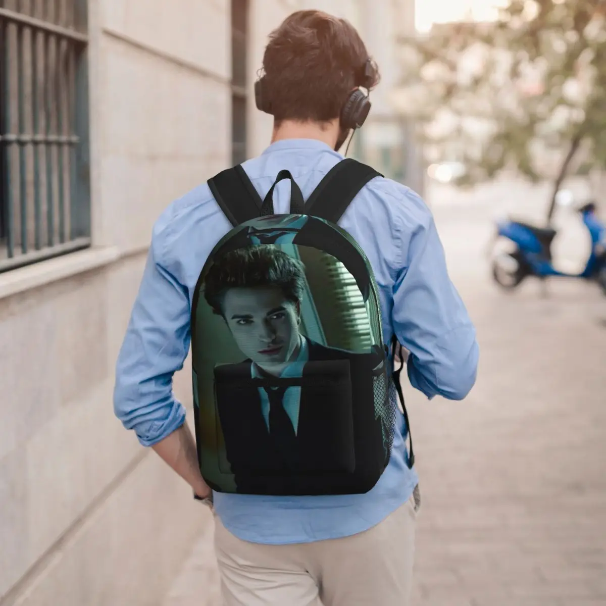 The Twilight Saga Edward Cullen Student Backpack School Bag Hiking Travel Daypack for Men Women Bookbag Shoulder Bags