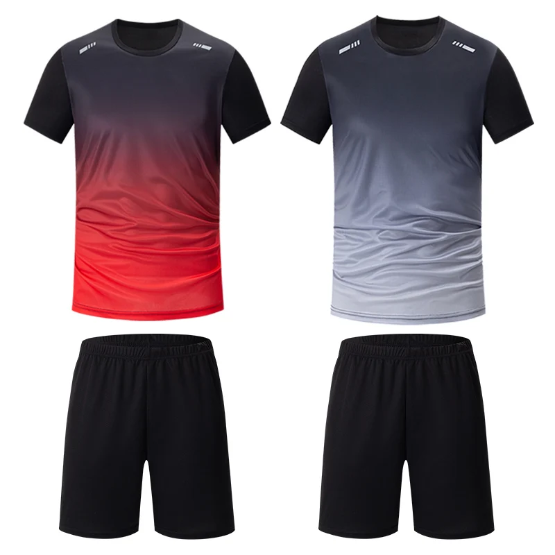 

Men's summer men's clothing set 2-piece casual sports short sleeved shorts set comfortable breathable plus size T-shirt shorts
