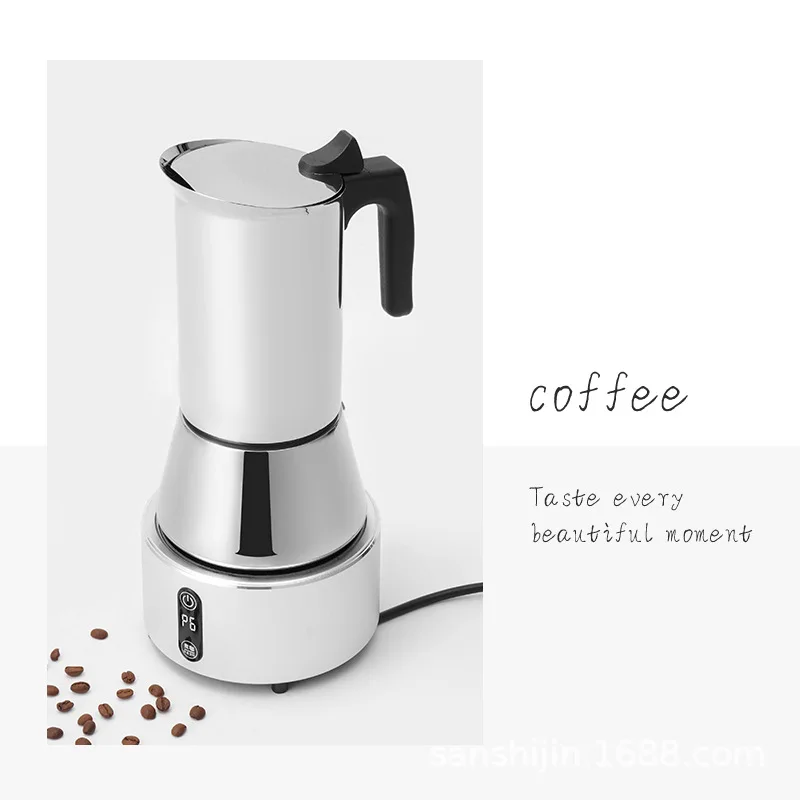 

Мока-горшок из нержавеющей стали 304, нержавеющая сталь 【200/300 мл 】Кофеварка Мока для кухни, мокко, эспрессо, латте, плита, фильтр