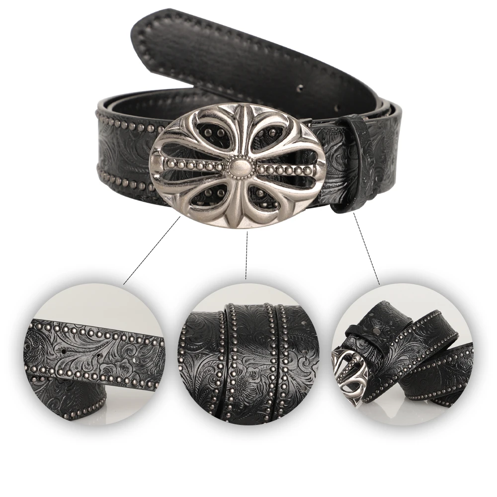 جديد ريترو حزام رجالي البوهيمي نمط حزام موضة أحزمة شخصية للرجال النساء الشرير الصخرة Y2K حزام ، زوج مع السراويل والجينز