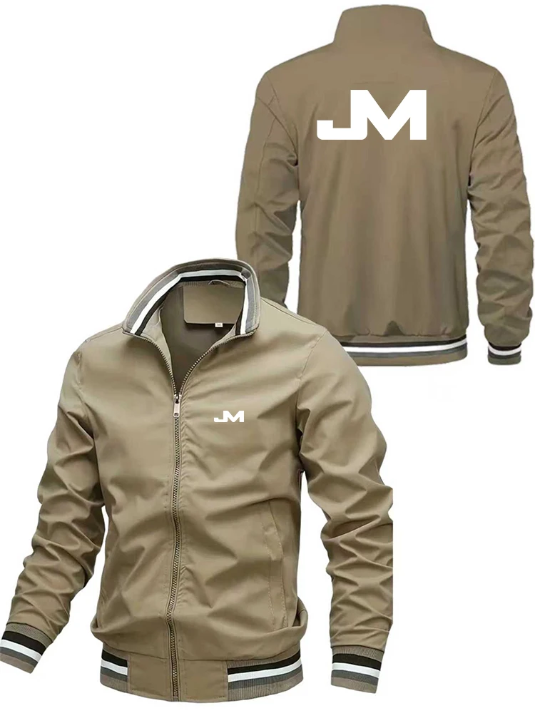 سترة رجالية كاجوال وعصرية مطبوعة، سترة بسحاب، طية صدر السترة بأكمام طويلة للربيع والخريف، نمط فضفاض ورياضي #4