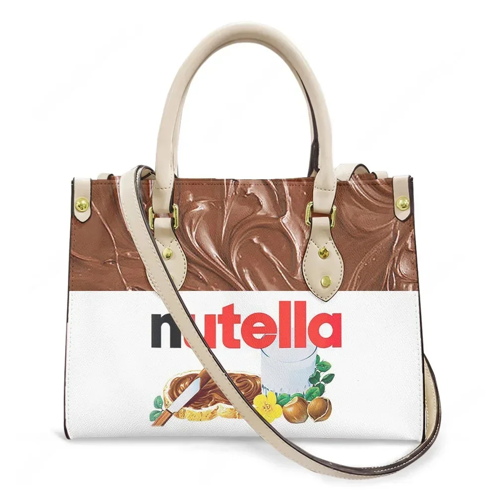 

Nutellas Bag Tote Bag Purse Womens Mens Personalized Text Image PU Leather Handbag Business Shopping Gift Bags