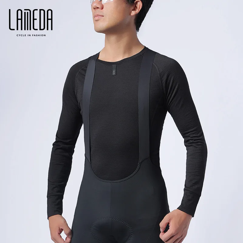 

Lambda Autumn and Winter New Mernu Wool Road Bike Cycling Clothing Moisture Wicking Bottoming Shirt Men