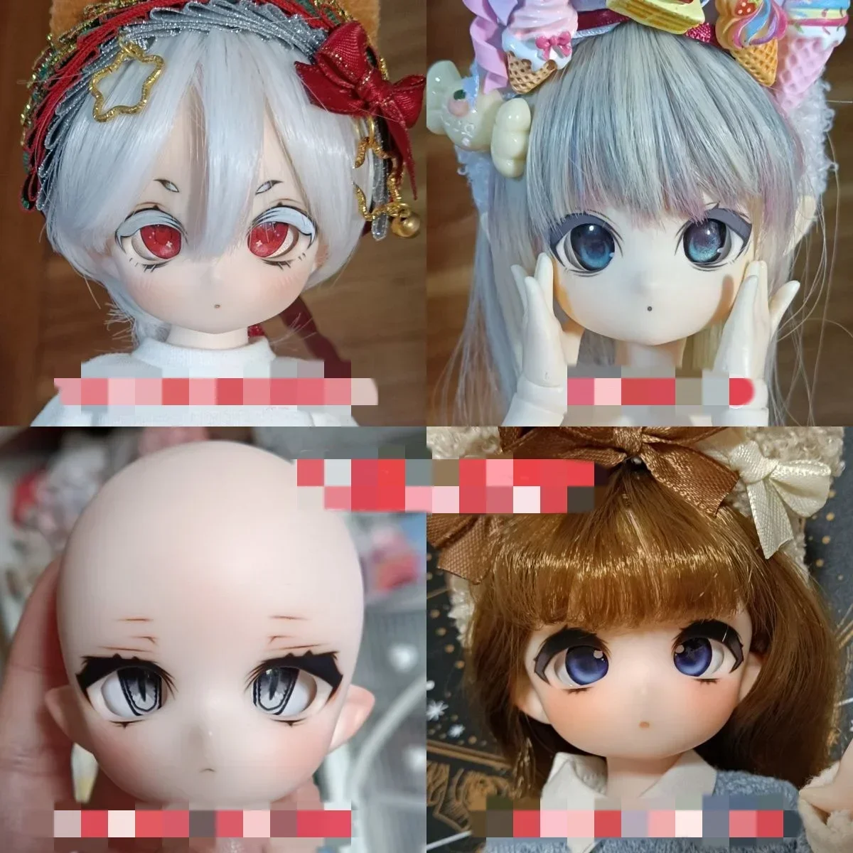 女の子のためのアニメアイボール,DIYおもちゃ,プレイハウスギフト,人形アクセサリー,10mm, 12mm, 14mm, 16mm, 18mm, 20mm