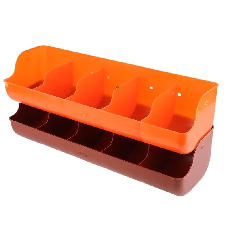 5 Slots Piglet Fodder Dish Multi Slot Livestock Feeding Bowl Durable Plastic Feeder for Piglet and Farm Animals
