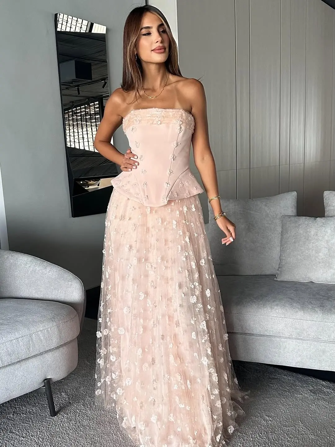 Vestido de noche elegante sin mangas, corte en A, personalizado, delicado, moderno, a medida, para ocasiones, vestidos de moda para celebridades