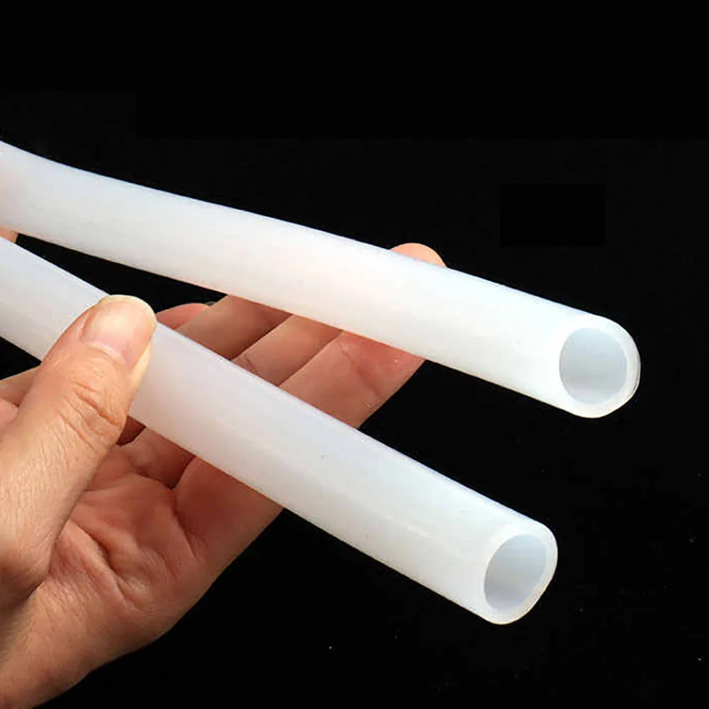 1M/2M/5M White Food Grade Silicone Rubber Hose ID 2/3/4/5/6/7/8/9/10/12/13-38mm Flexible Nontoxic Silicone Tube OD 4-44mm