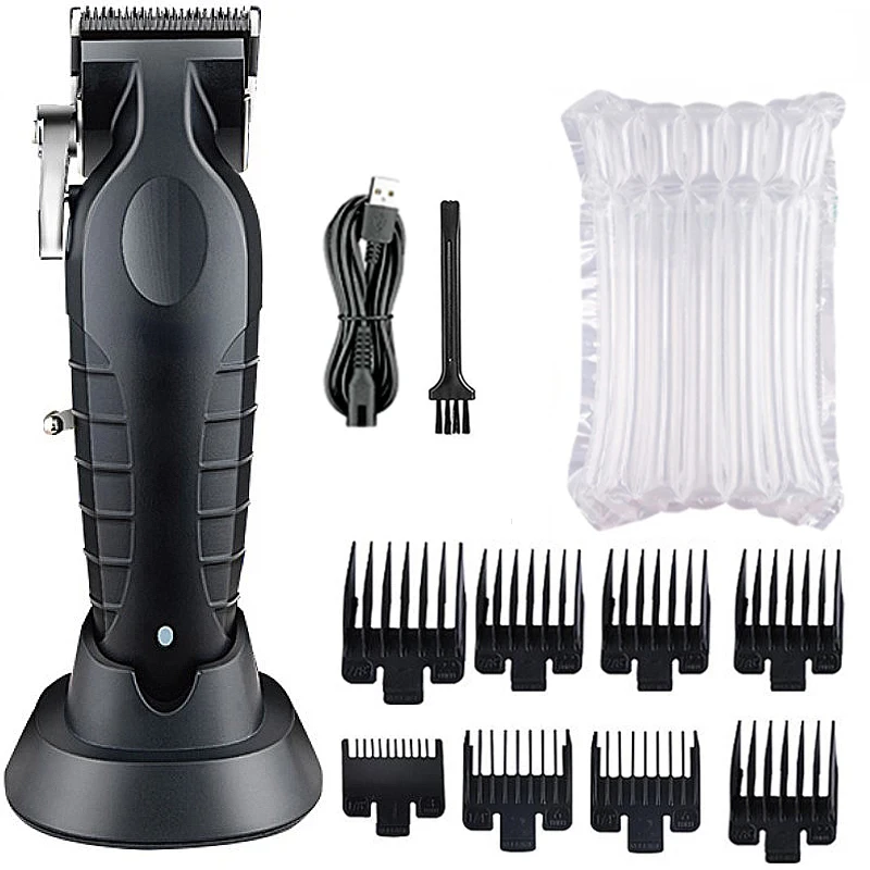 Professional Men's Cordless Hair Clipper - Adjustable Lithium Rechargeable Trimmer Machine