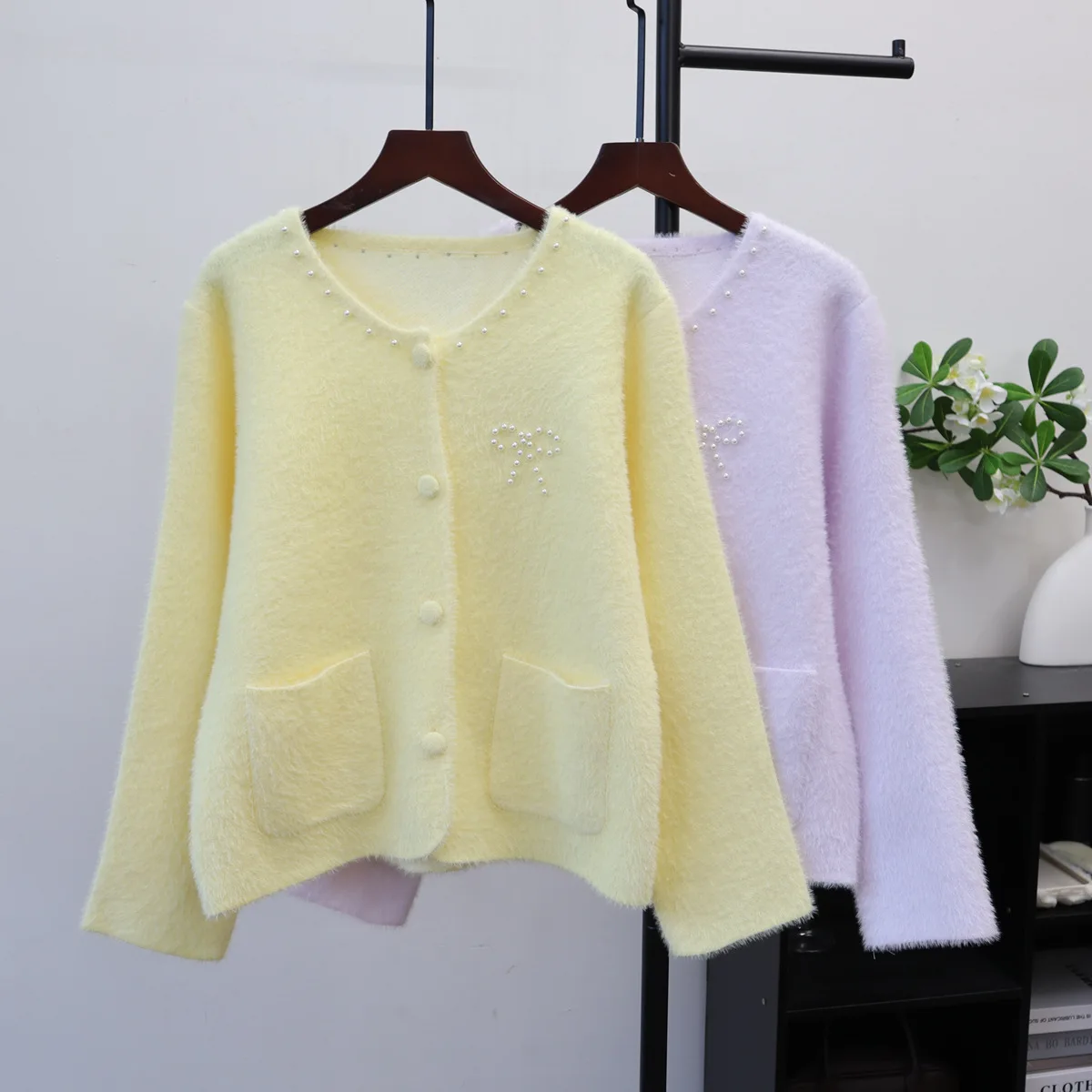 

Women Cardigan Sweaters Coats Round Neck Full Sleeve Jackets Casual Loose Jumpers Y2k Streetwear Elegant Knit Work Autumn Winter