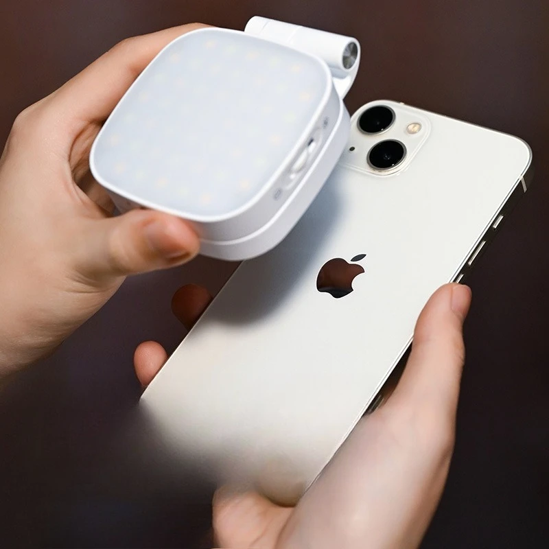 マグネット式スマホ自撮りライト、軽量タッチアップライト、写真補助光、ミニポータブルミラーライト