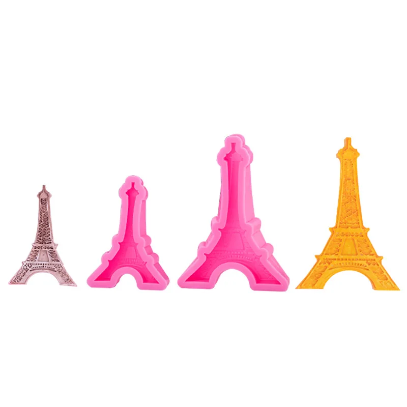 3D Three-dimensional Eiffel Tower Shape Decorative Fondant Silicone Mold Chocolate Cake Decorative Baking Mould A287