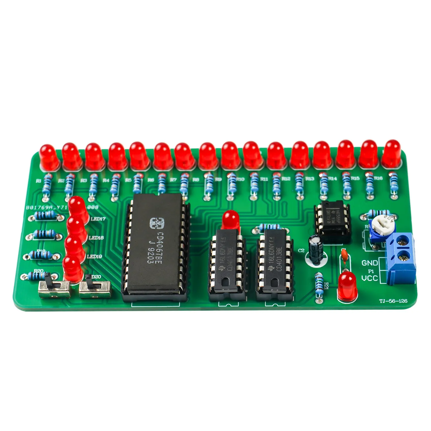 Running Lights Teaching Experiment Kit Full Plug-in Soldering Practice Bulk Time Base Circuits + Trigger Integrated Circuits