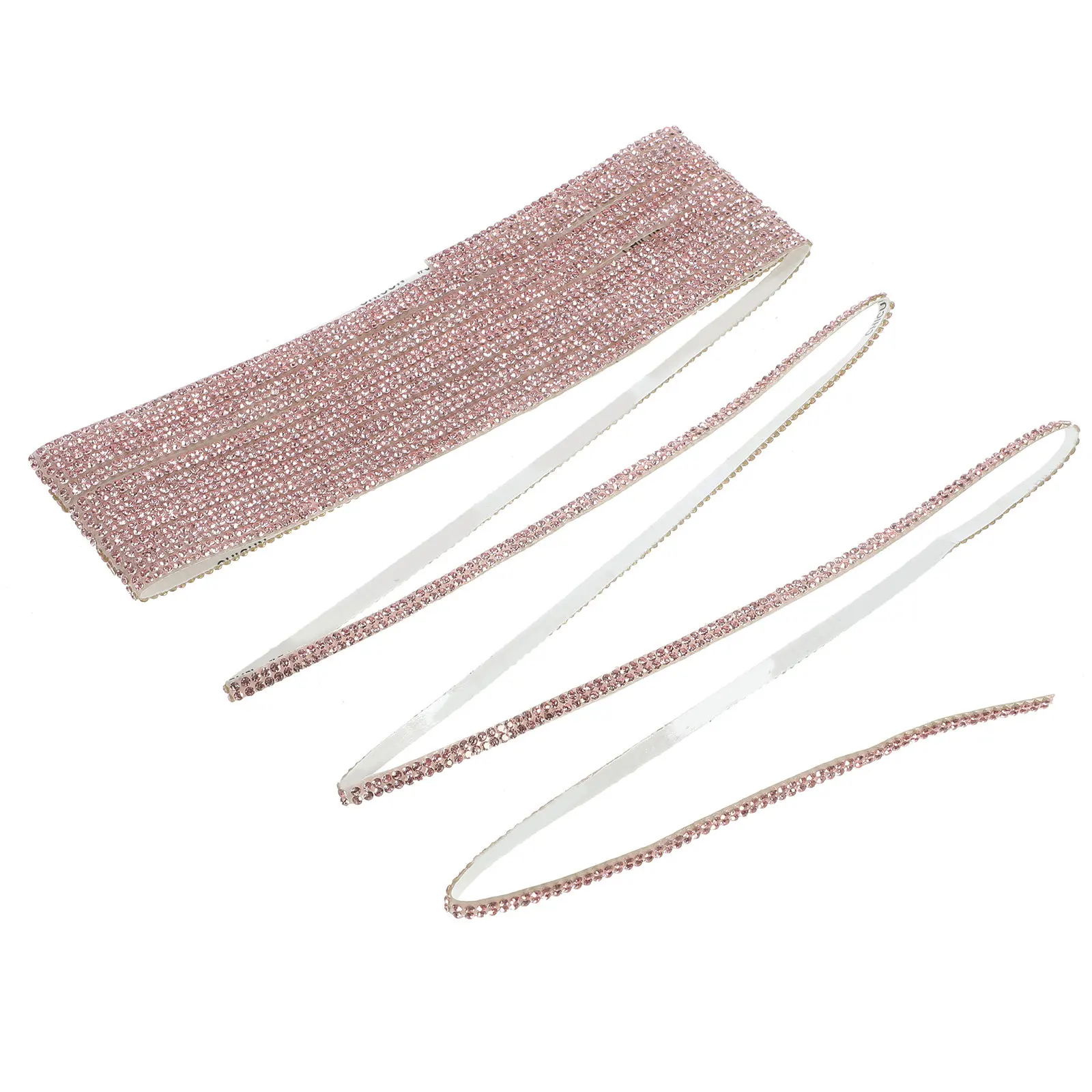 

1 Roll Rhinestone Ribbon Self Adhesive Bling Wrap Craft Decor Strip for Clothes Shoes Bags DIY Accessories Household Festival