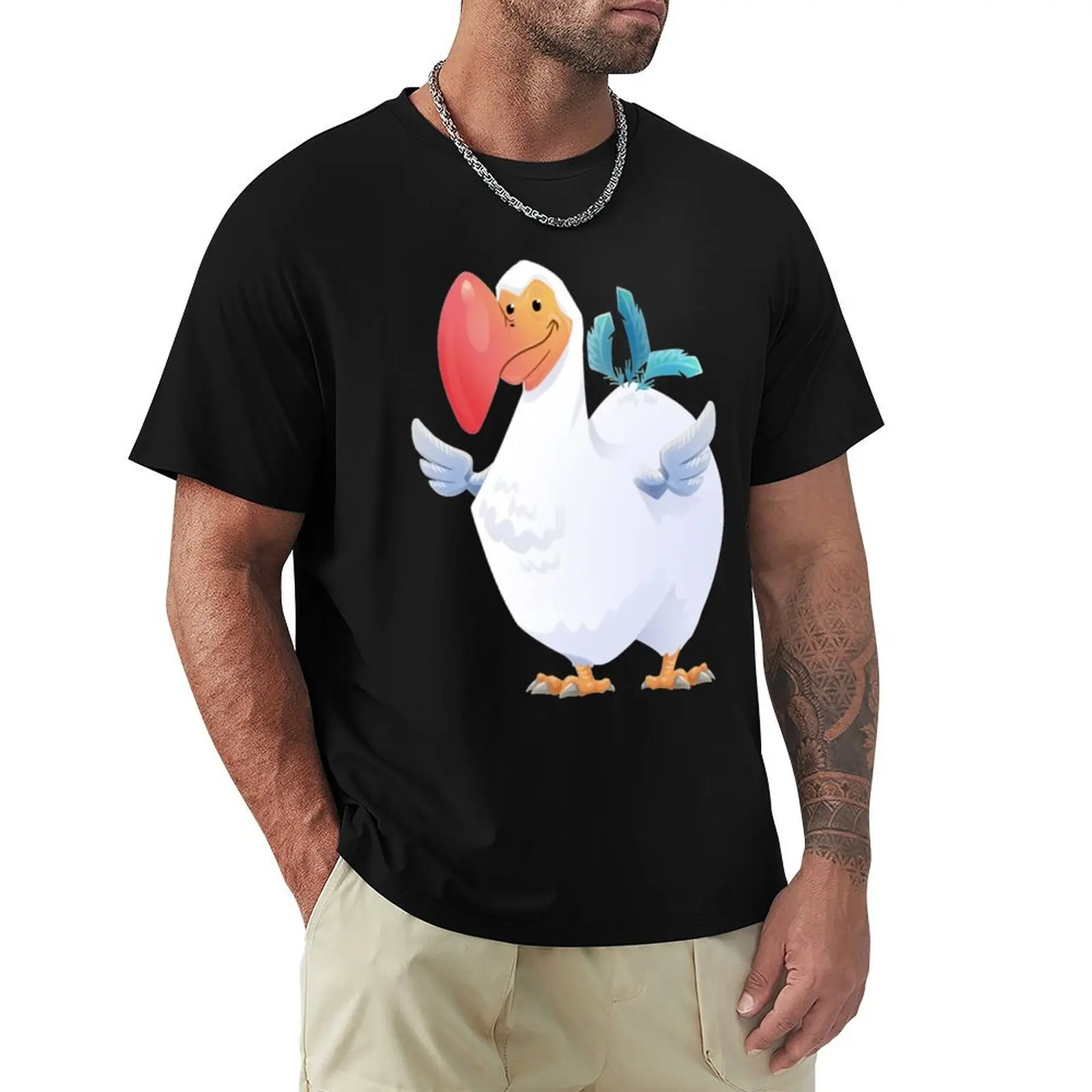 T-shirt décontracté à imprimé moderne avec l'adorable oiseau Dodo (Dododex pour Ark Survival Evolved)