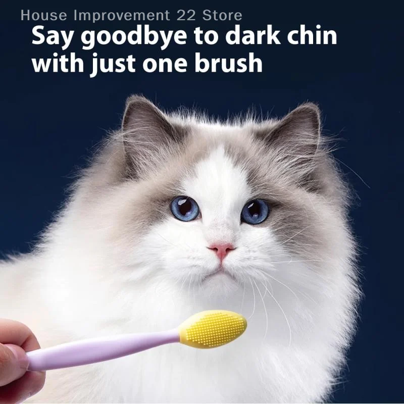 5Pcs Silicone Pet Brush Cat Grooming Brush For Cat Chin Acne Exfoliating Brush Cat Care Soft Silicone Scraper Pet Supplies