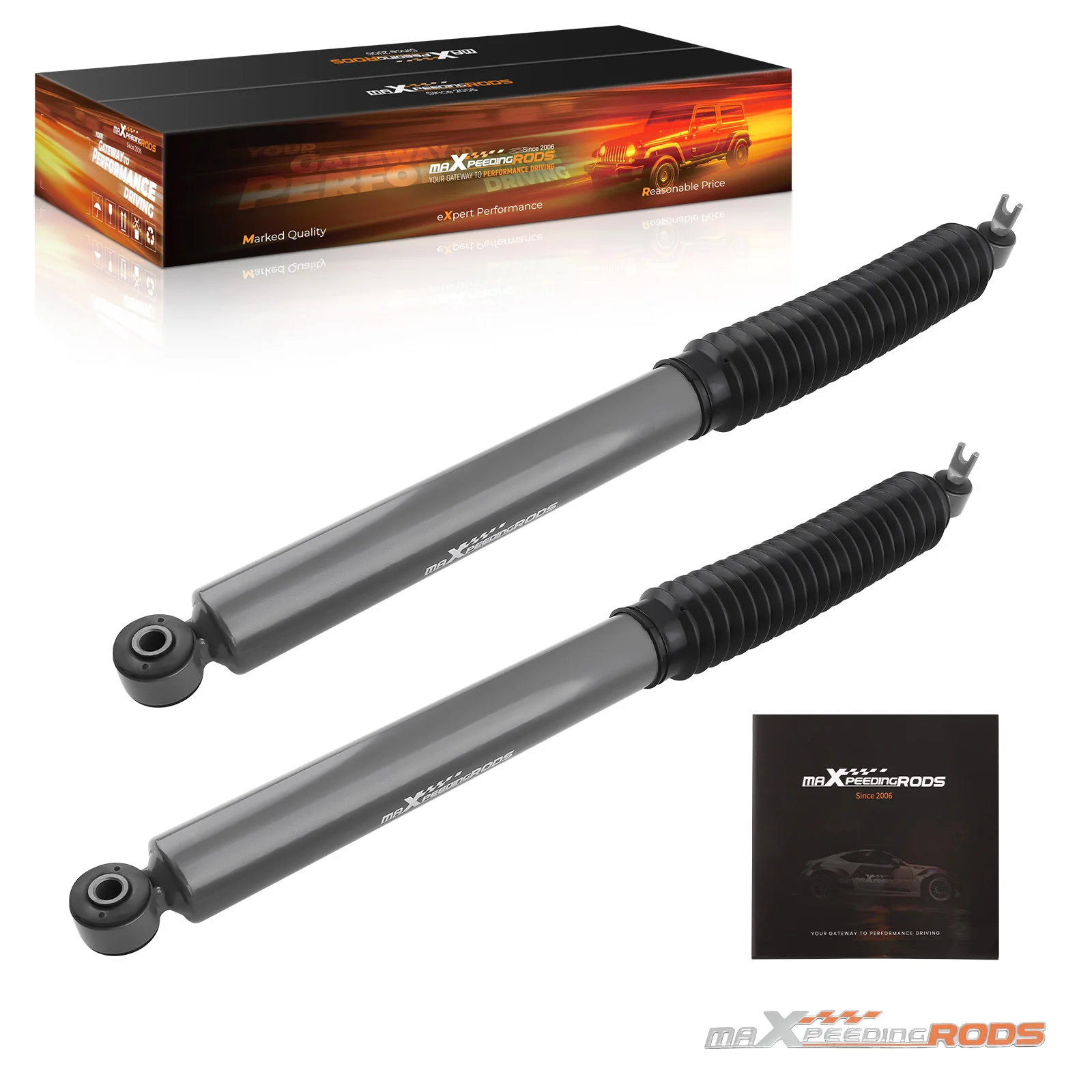 Powder Coated Rear Lift Shocks for Jeep Wrangler JK 2007-2017 5.5-7 inch 5.5-7