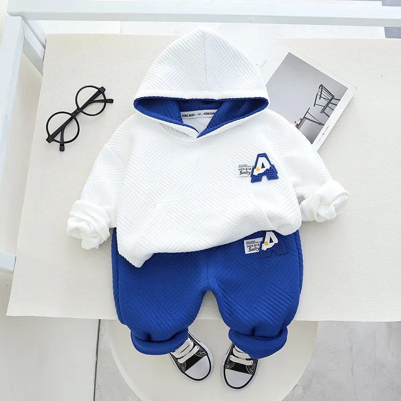 

Spring Autumn Baby Boys Clothing Set Letter A Handsome Hoodies + Pants 2Pcs Suit For Kids Children Birthday Present Outfit