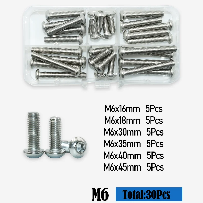 M2 m2, 5 m3 m4 m5 m6 m8 m10 Knopf kopf Innen sechs kant Maschinen schrauben Schraubens atz Edelstahl iso7380 Inbus runde Sechs kant antriebs schrauben – Detail 6