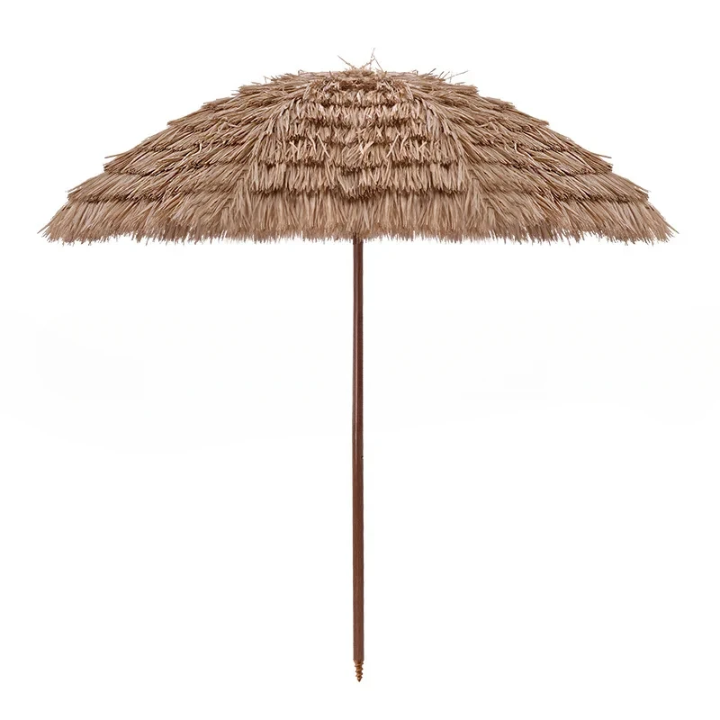 Outdoor beach umbrella wholesale camp sun garden decorative outdoor simulation straw