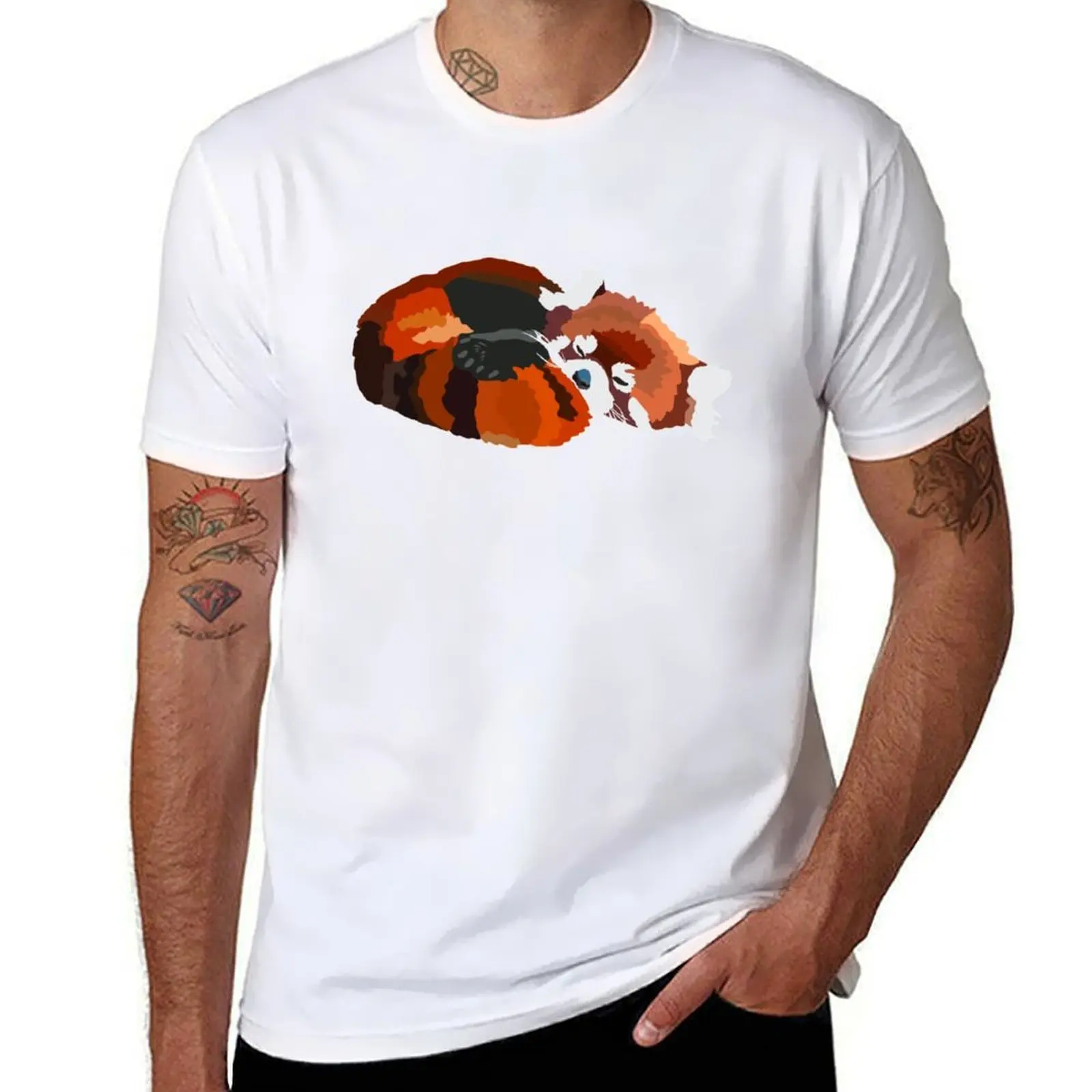 

R is for Red Panda T-Shirt man t shirts high quality luxury brand g man t shirts for men T-Shirt