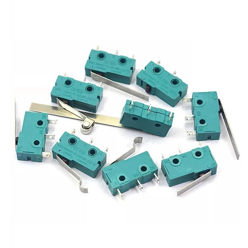 5Pcs/lot Silver Contact KW12 Micro Switch 3Pin NO/NC Mini Limit Switch 5A 250VAC Snap Action Push Micro Switches Wholesale