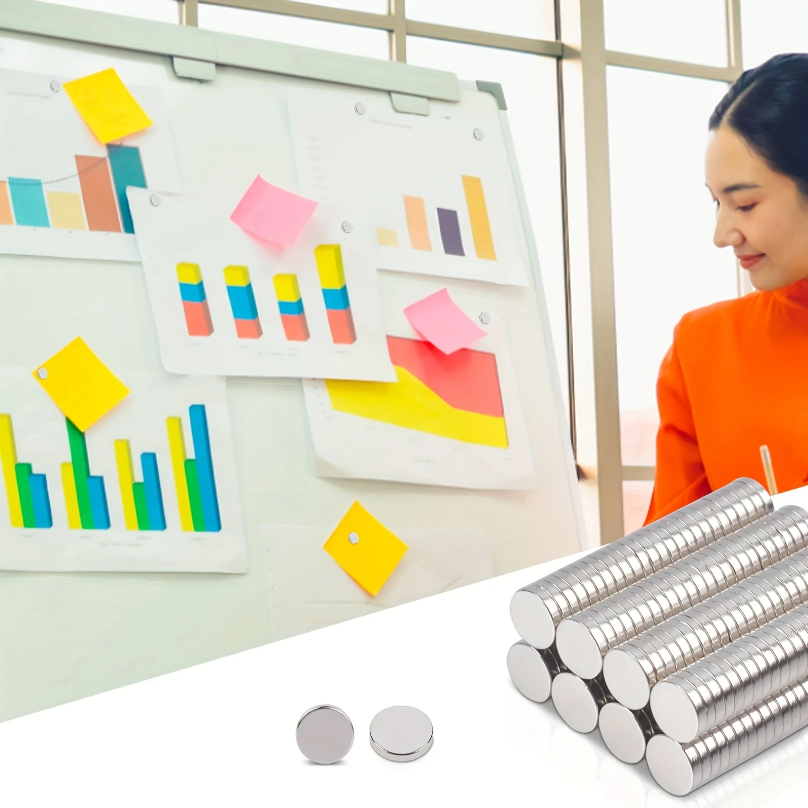 10/20/50 قطعة 10x1 مللي متر مغناطيس دائري رفيع للغاية ، قرص مسطح كبير قوي للحرف اليدوية والعلامات ومشاريع ذاتية الصنع #6