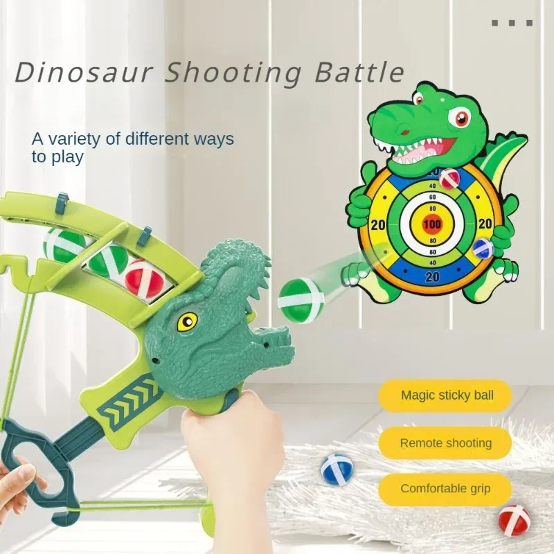 Toy Gun Dinosaur Bow and Arrow Children's Manual Shooting Toy Indoor and Outdoor Parent-child Interaction Boys and Girls' Toys