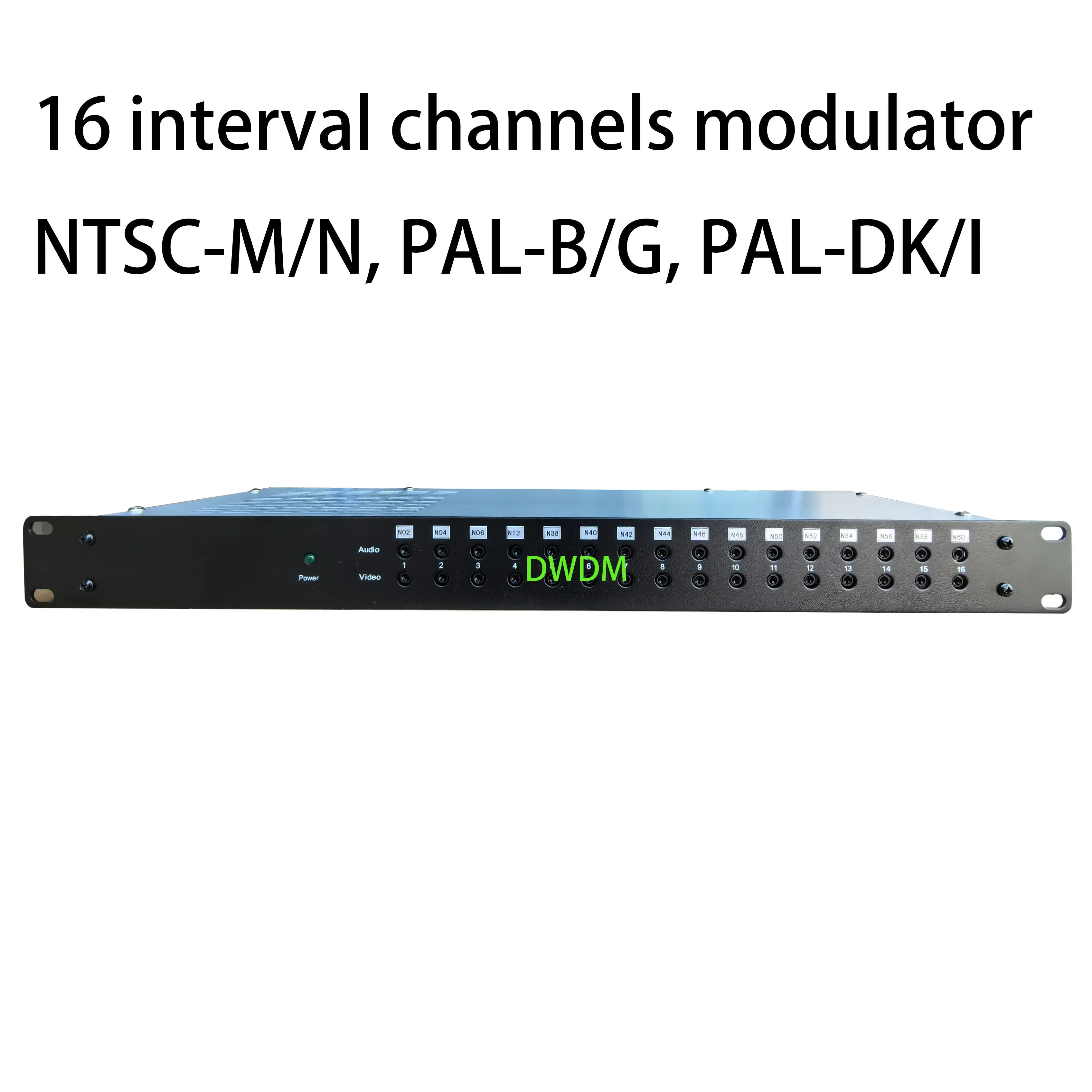 Canales de intervalo, modulador catv headend 16 en 1, modulador CATV, modulador NTSC, modulador de PAL-BG