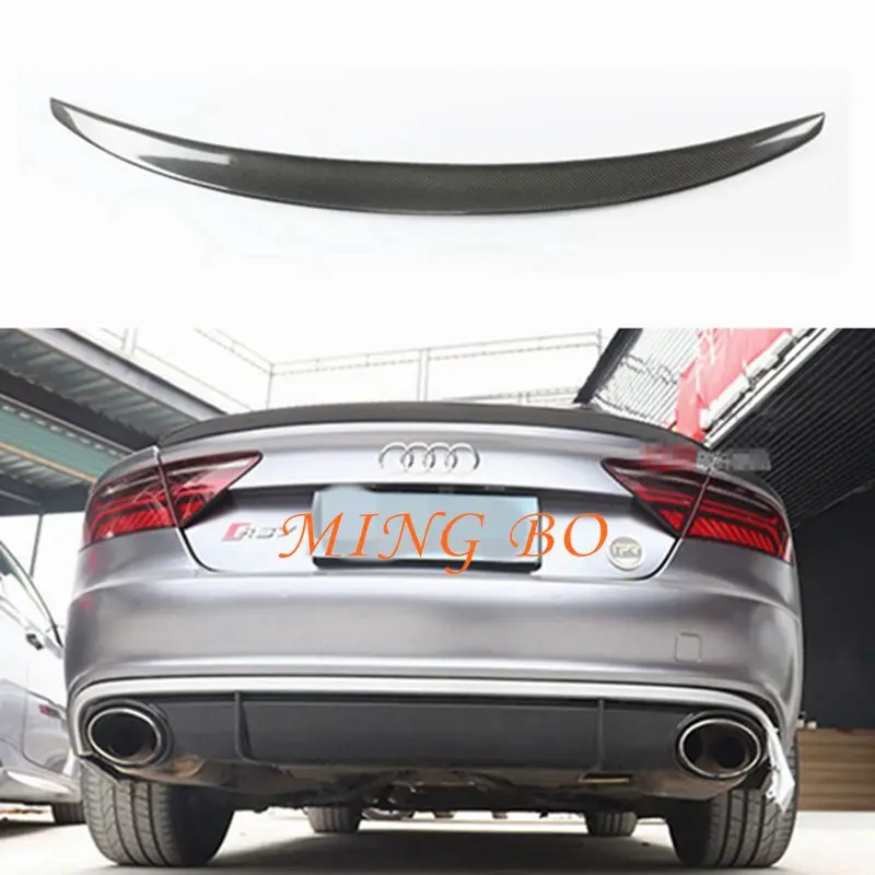 

P style High quality real carbon fiber material spoiler For Audi A7 S7 RS7 2013- 2018 Carbon Fiber Rear Spoiler Trunk Wing