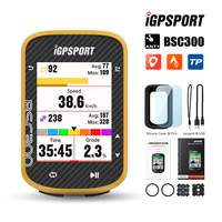 IGPSPORT BSC300 Yellow Route Navigation Bicycle GPS Computer Cycling Wireless Speedometer Bike GPS Streamline Version Odometer
