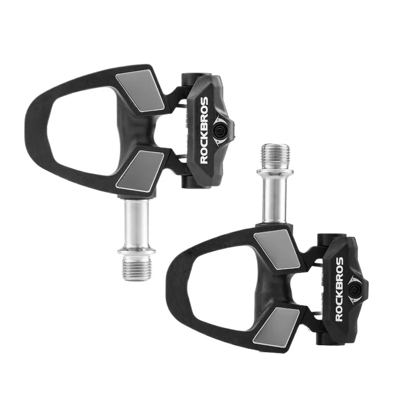AliExpress ROCKBROS Road Bike Lock Pedal Carbon Fiber Lightweight Faster Self-Locking Pedal Aluminum Alloy SPD Lock Pedal with Lock Cleats