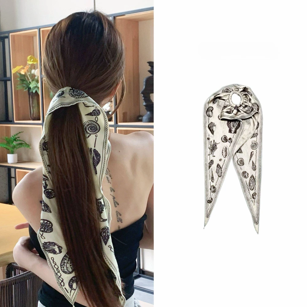 

Summer Hair Tie for Women Ocean Shell Ribbon Scrunchies Hair Bands Girls Ponytail Hairband Vacation Holiday Headwear Accessories