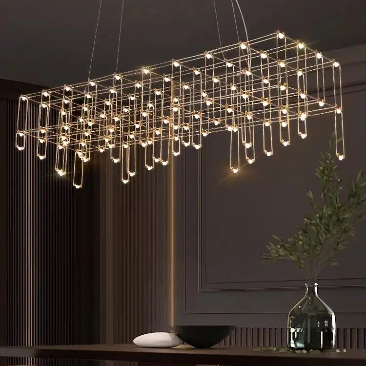 Nordic restaurant chandelier Dining Room Modern Simple Light Luxury Creative Personality Firefly Bar Counter Front Desk Lighting