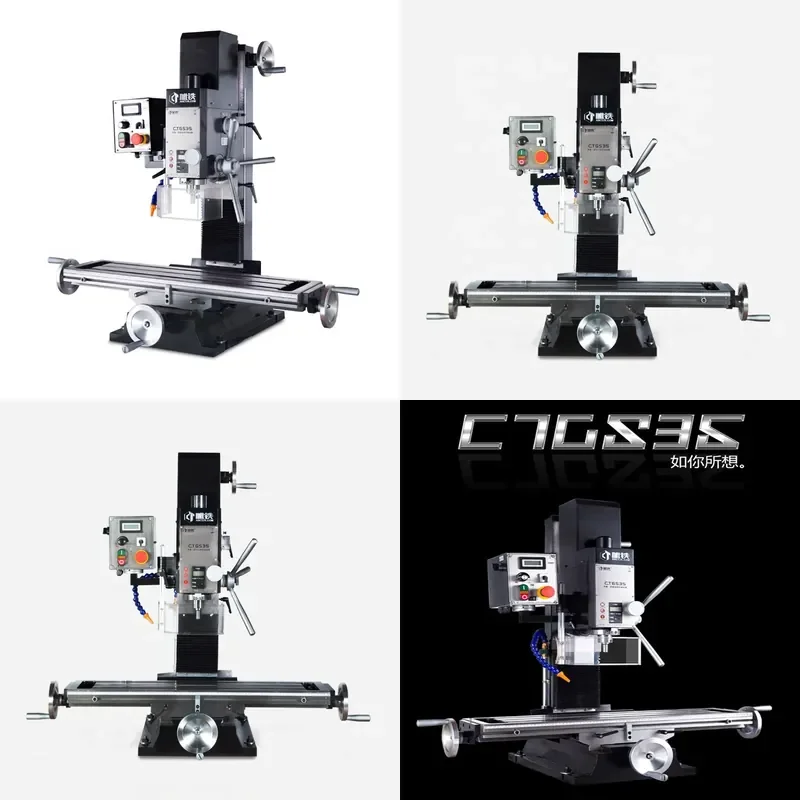 for CTGS35 Mini Metal Lathe Machine Milling Drilling with Engine Gearbox PLC 220V Multifunctional