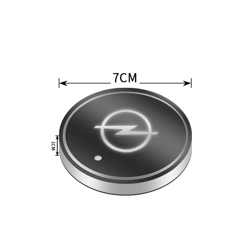 2 قطعة حامل أكواب السيارة المضيئة سيارة Led مصباح لتهيئة الجو لأوبل أسترا B H G J إنسيجنيا موكا زافيرا كورسا فيكترا فيكترو