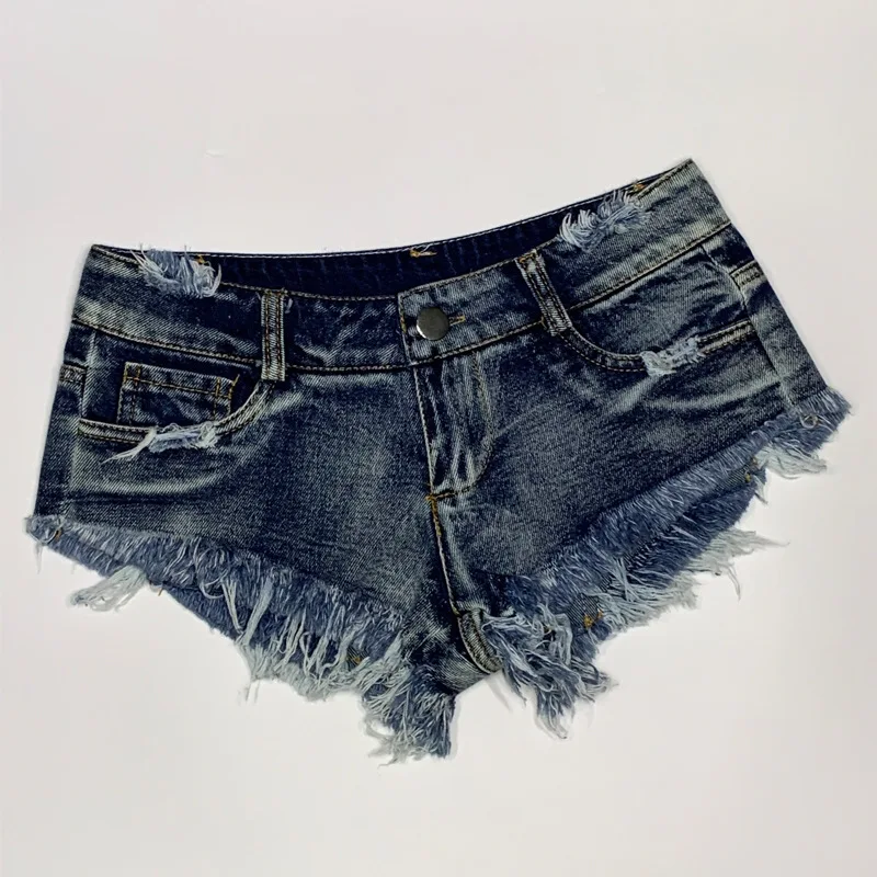 New Washed Denim Low Waist Cotton Blue Super Shorts Women Sexy Hot Pants