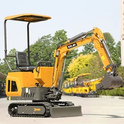 Customize small excavator agricultural trenching and soil plowing 1 ton 1.2ton 1.8 ton track extendable hydraulic mini excavator