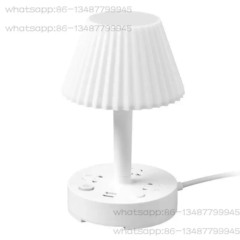 Desk Lamp With USB Power Strip One-to-Many Socket Converter Night Light Table Lamp