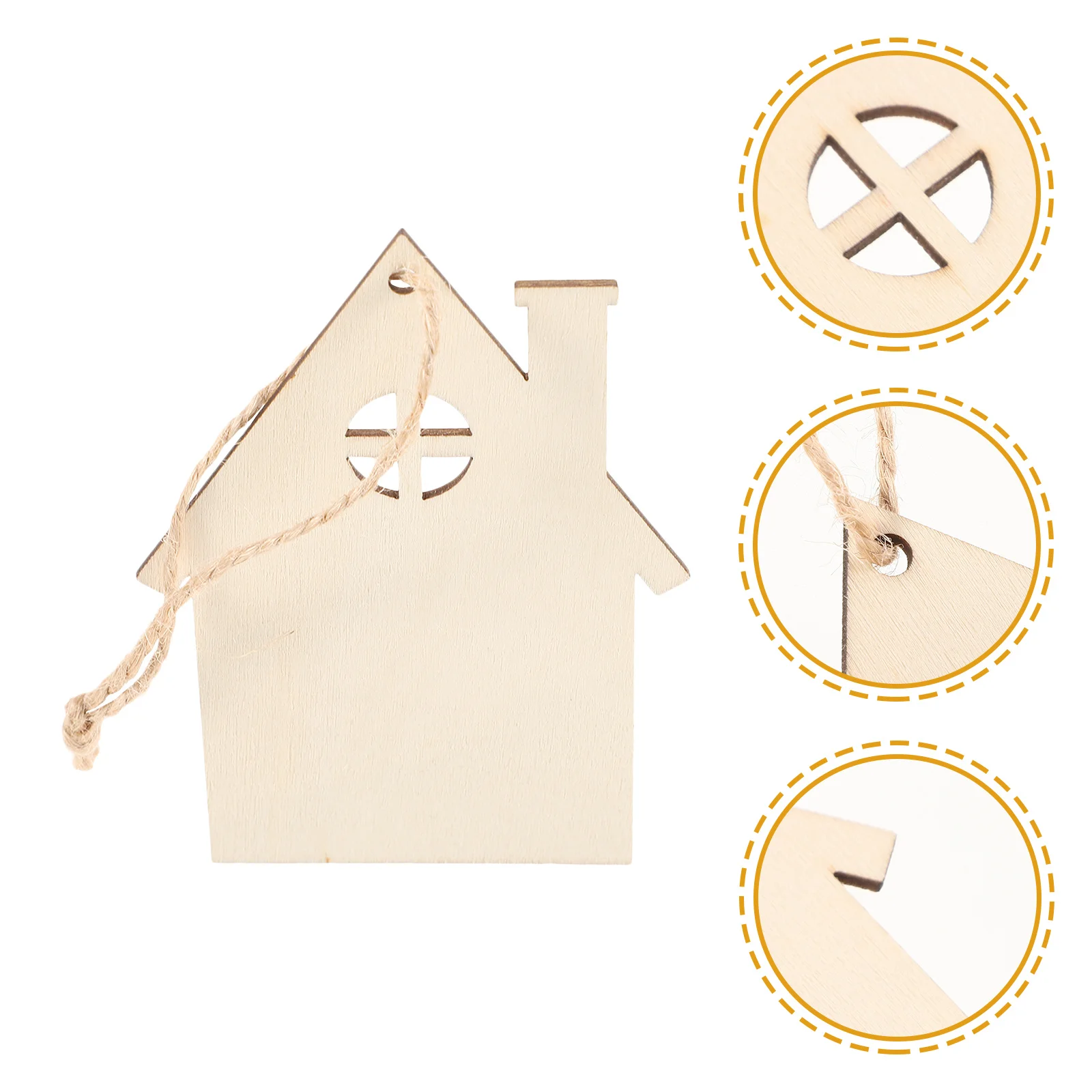 

20Pcs Christmas Hanging House Ornaments Wooden Xmas Tree Decor Festive Party Favor Xmas Decoration Wooden Houses for Crafts