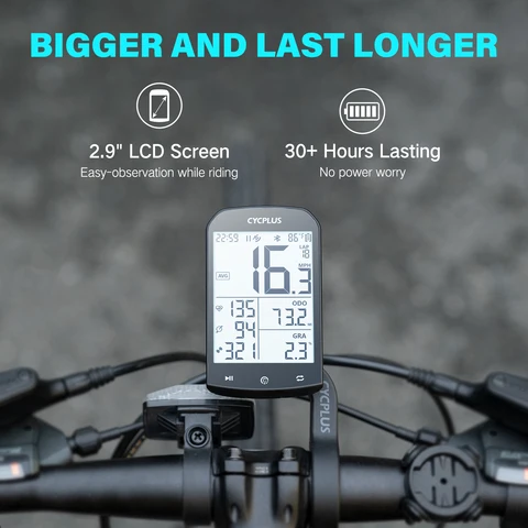 Велосипедный компьютер CYCPLUS M1 с GPS и Bluetooth 5.0 — изображение товара