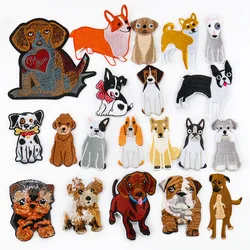 Cute Dog Shiba Inu Patches DIY Repair Embroidery Appliques Iron On Patch for Clothing Sticker Pet Animal Clothing Parches