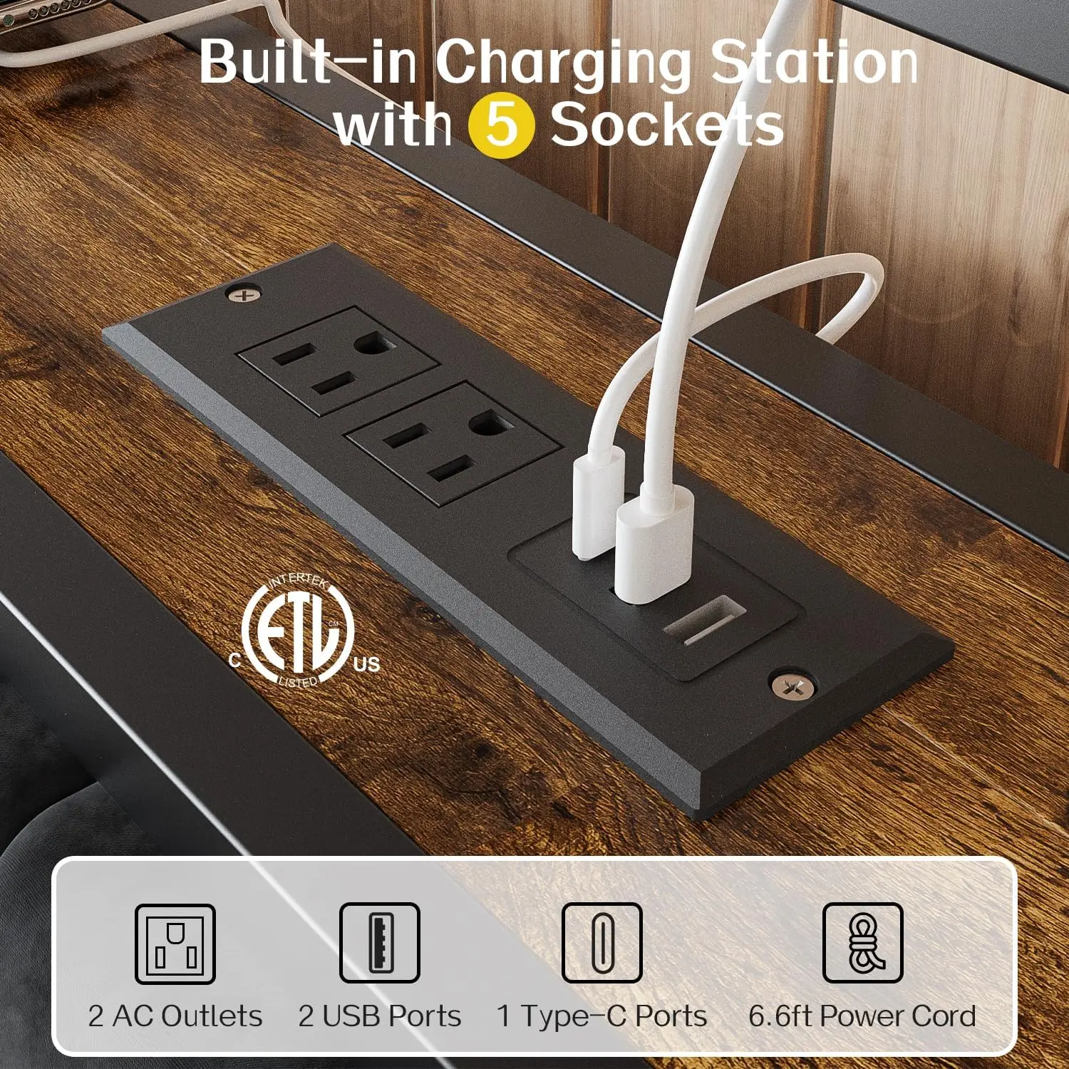 โครงเตียงเต็มพร้อมหัวเตียง เตียงแพลตฟอร์มโลหะ ขนาดเต็มพร้อมที่เก็บของ 2 ชั้น ไฟ LED และแท่นชาร์จ Type C