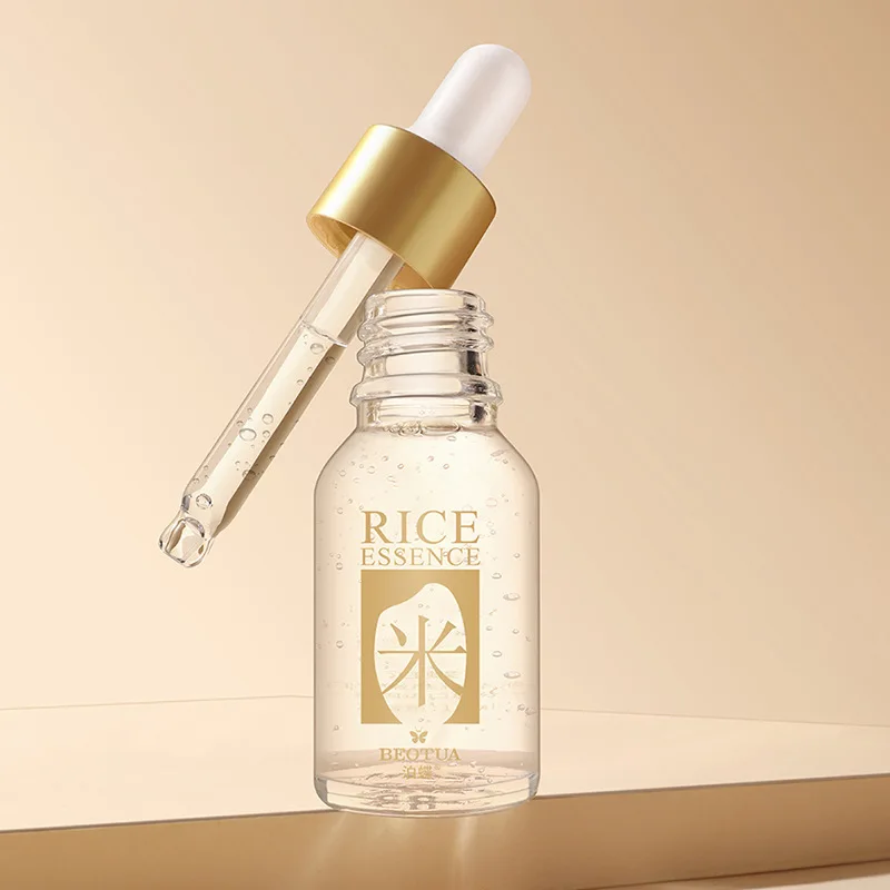 Suero de arroz blanco, esencia hidratante blanqueadora, antiarrugas, antienvejecimiento, tratamiento facial, líneas finas, cuidado de la piel, 15ml