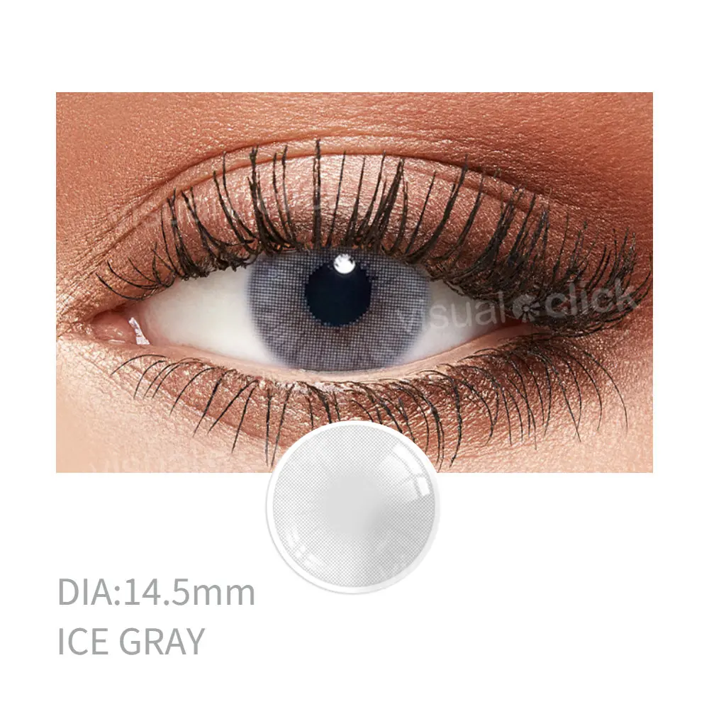 Visual Click Natural Eye Color Lens Queen Gray Colored Contact Lenses Ochre Color Contacts For Eyes Cosmetic Lenses Eye Contacts