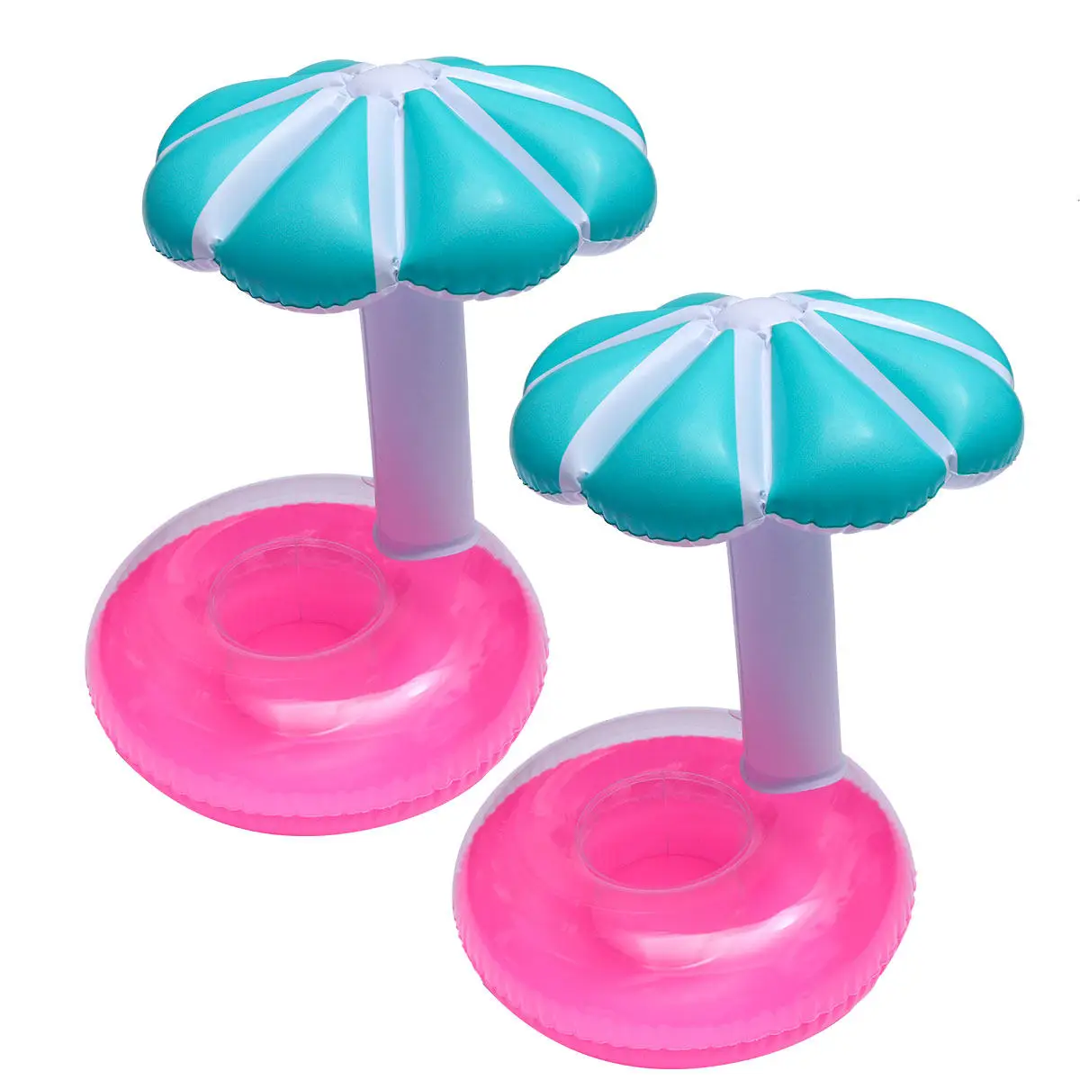 2Pcs Inflatable PVC Cup Holder For Beach Travel Party Decoration Floating Pool Drink Tropical Hawaiian Luau