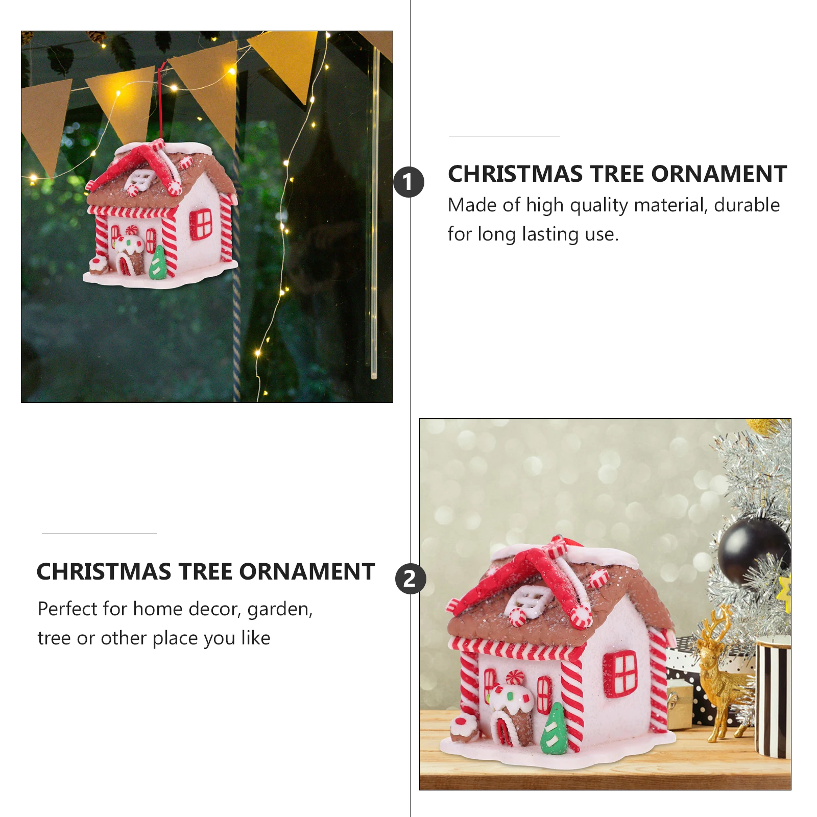 

Christmas Decor Small House Pendant Farmhouse Decorations Initial Ornaments Party Polish Man
